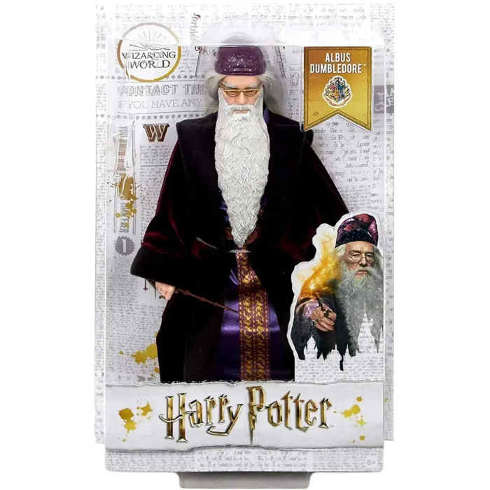 Mattel Harry Potter – Păpușă articulată Albus Dumbledore FYM54, 39 cm, cu baghetă magică și mantie elegantă [2]