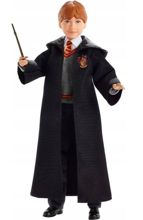 Mattel Harry Potter – Păpușă articulată Ron Weasley FYM52, 28 cm, cu uniformă Gryffindor și baghetă magică [4]