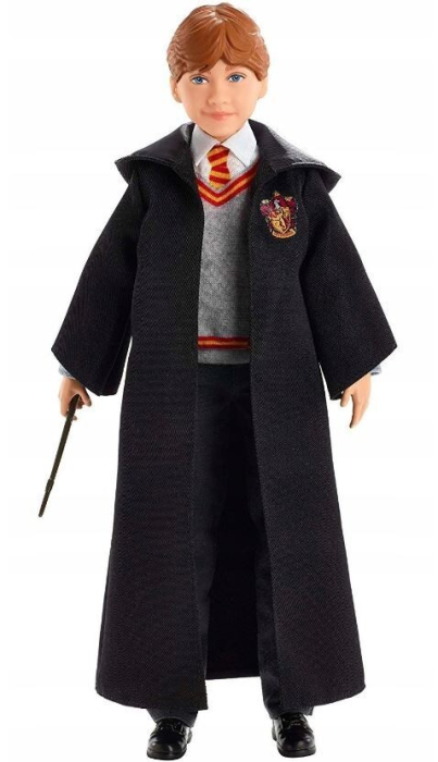 Mattel Harry Potter – Păpușă articulată Ron Weasley FYM52, 28 cm, cu uniformă Gryffindor și baghetă magică [2]