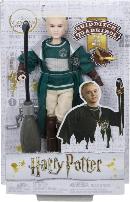 Mattel Harry Potter – Papusa Draco Malfoy Quidditch GDJ71, cu matura Nimbus 2001 si Snitch de aur [6]