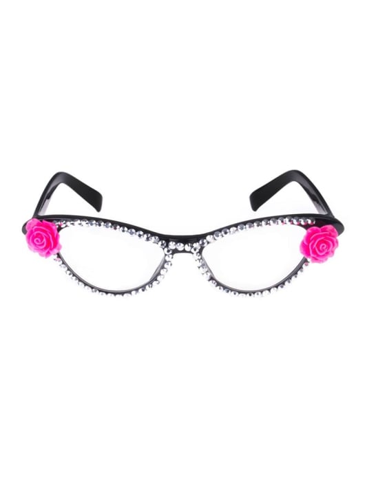 Ochelari party cu strasuri si trandafiri – vibe fun & glam [1]