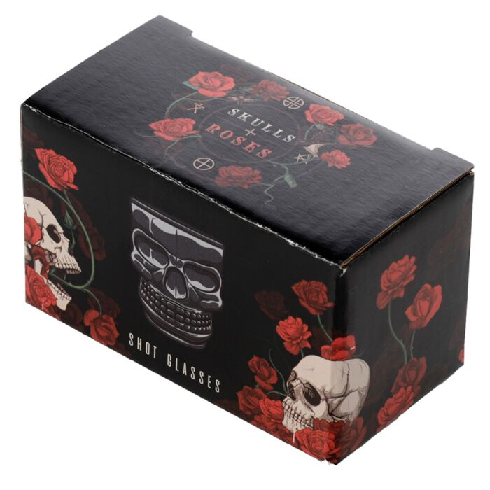 Pahare de shot 3D -set de 2 – Skulls & Roses (60ml) [5]
