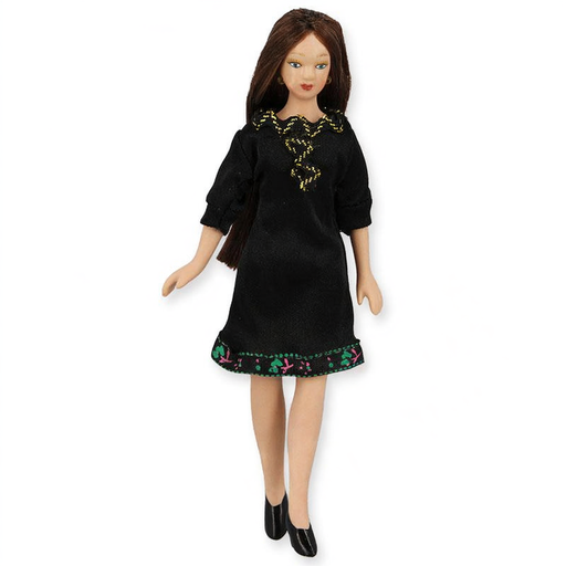 Papusa din portelan cu par lung - miniatura casute de papusi [1]