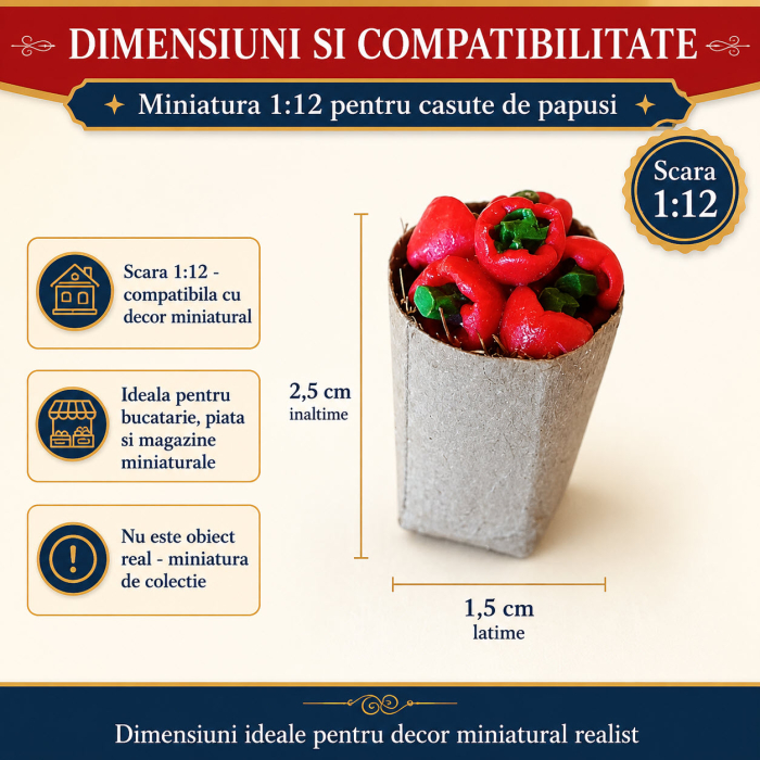 Punga de cumparaturi cu gogosari, miniatura 1:12 pentru casute de papusi [2]