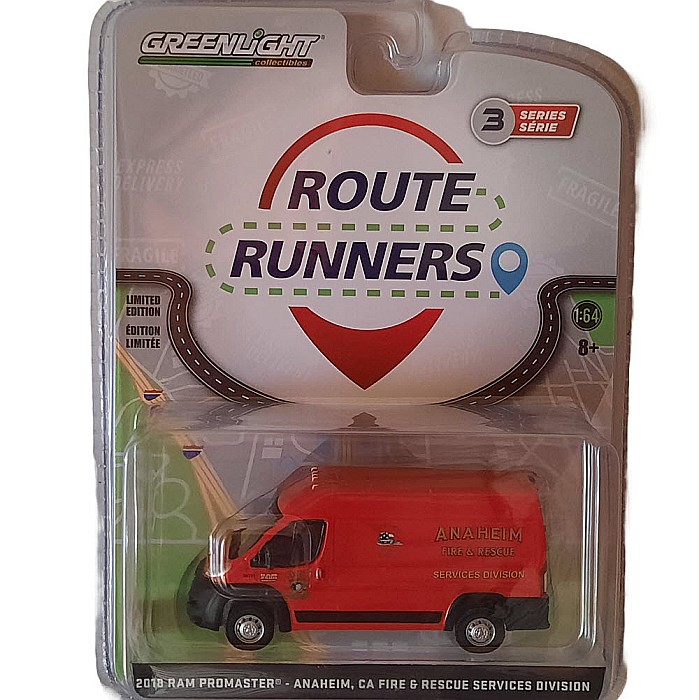 Macheta Ram Promaster pompieri Anaheim, seria Route Runners 3, scara 1:64 Greenlight [2]