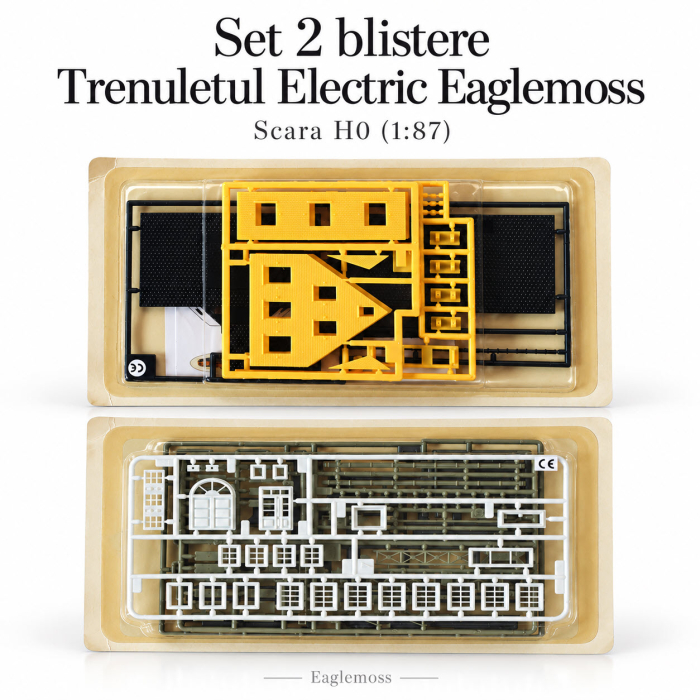 Set 2 Blistere Macheta Casa Galbena H0 (1:87) – Piese Structura si Tamplarie Eaglemoss (Noi, Sigilate) [2]