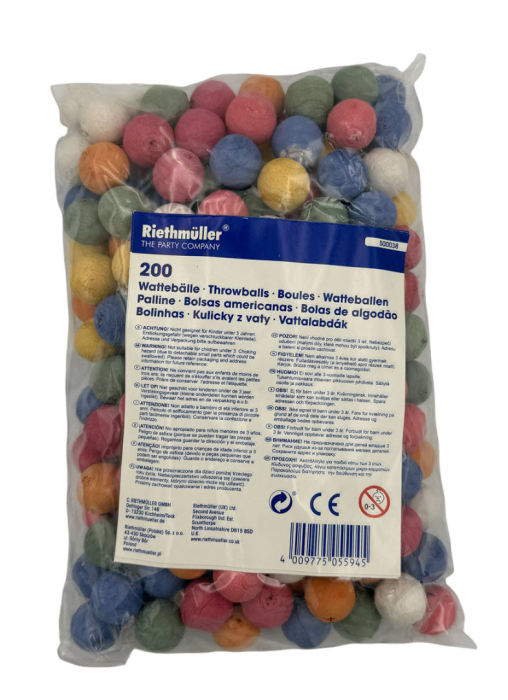 Set 200 bile colorate usoare din bumbac Riethmuller – pentru joaca sigura si distractiva [2]