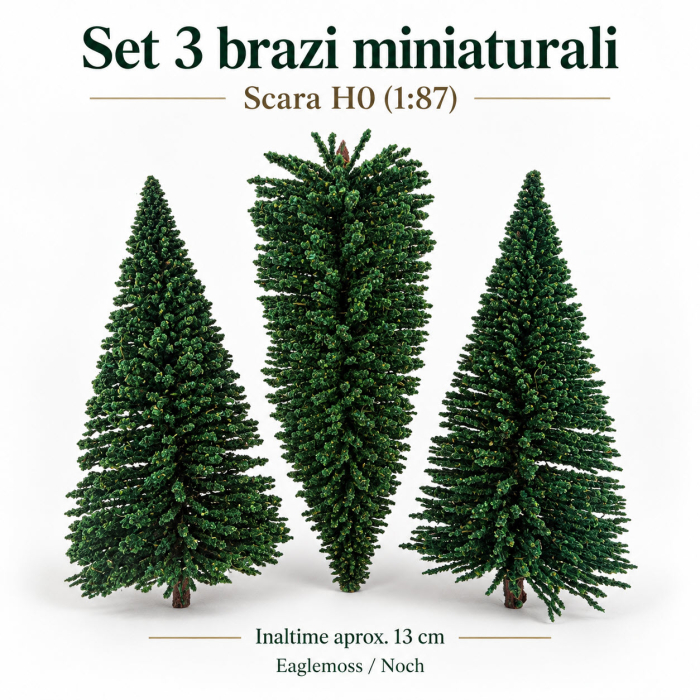 Set 3 Brazi Miniatura H0 (1:87) pentru Diorama – Accesorii Noch Eaglemoss (Nou, In Cutie) [2]