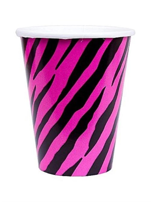 Set 8 Pahare Petrecere Animal Print - Zebra, 250 ml, carton,  Amscan [2]