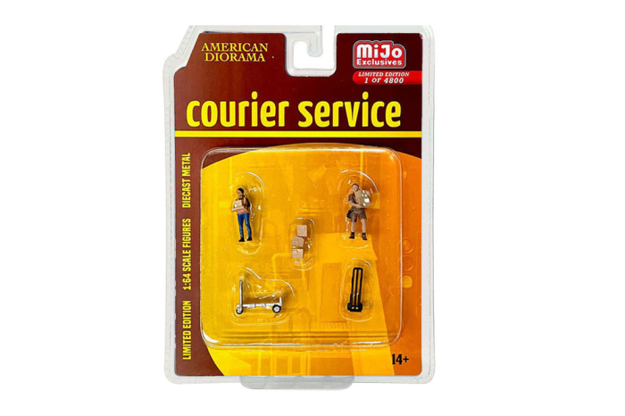 Set figurine Courier Service American Diorama AD-76495MJ, scara 1:64 – 2 figurine + accesorii [4]