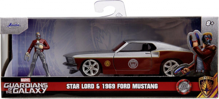 Set joaca cu masinuta Ford Mustang 1969 si Figurina Star Lord, Jada Toys, scara 1/32 [2]