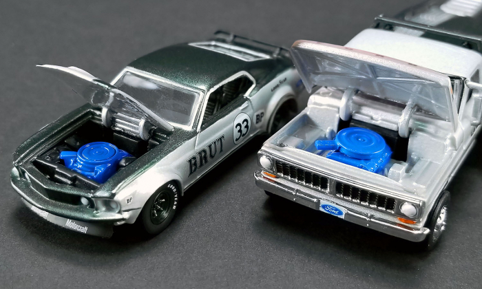 Set masinute ACME Diecast, 1969 Trans Am Mustang & Ford F-350 Ramp Truck Allan Moffat Racing #33 scara1/64 [5]