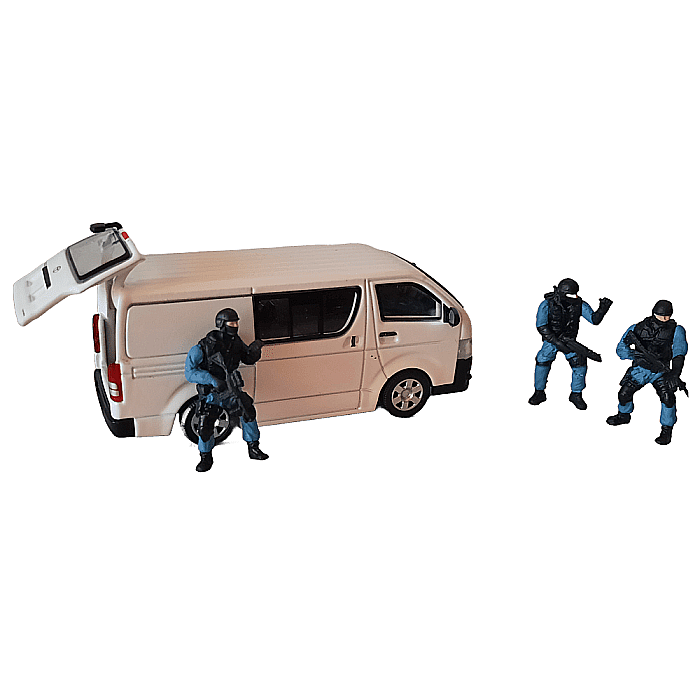 Macheta auto Toyota Hiace SDU Van,cu figurine 1:64 ERA CAR [2]