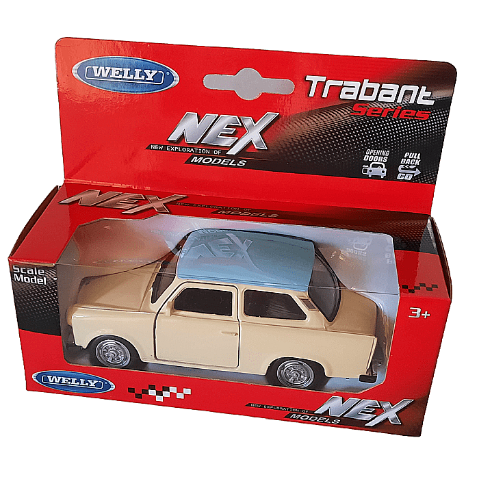 Trabant 601 crem, macheta auto 1/34-1/39 Welly [2]