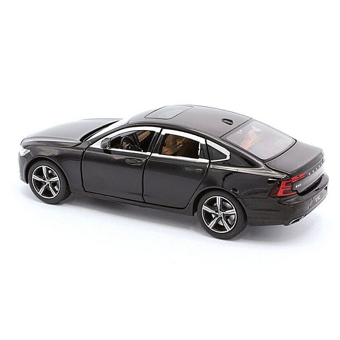 Volvo S90 negru, macheta auto cu directie activa, suspensie 1/32 Tayumo [2]