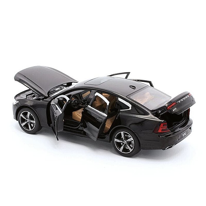 Volvo S90 negru, macheta auto cu directie activa, suspensie 1/32 Tayumo [3]