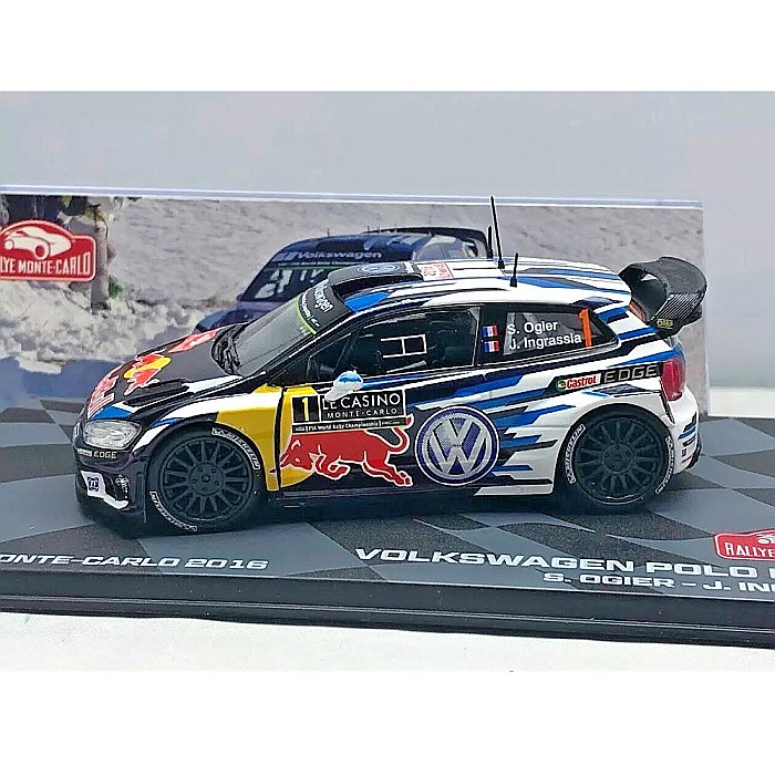 Macheta Volkswagen Polo R WRC #1 Rally Monte Carlo 2016, scara 1:43 Eaglemoss [4]