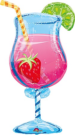 BALOANE SUPERSHAPE SI JUMBO - Balon in forma de pahar Cocktail Tropical Cooler - folie metalizata XL