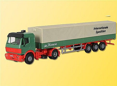 Camioane - Camion Mercedes SK cu semiremorca cu prelata H0 KIBRI 14643