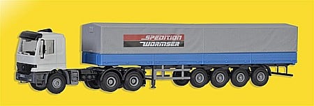 Camioane - Camion MB Actros cu semiremorca si incarcatura H0 KIBRI 14652