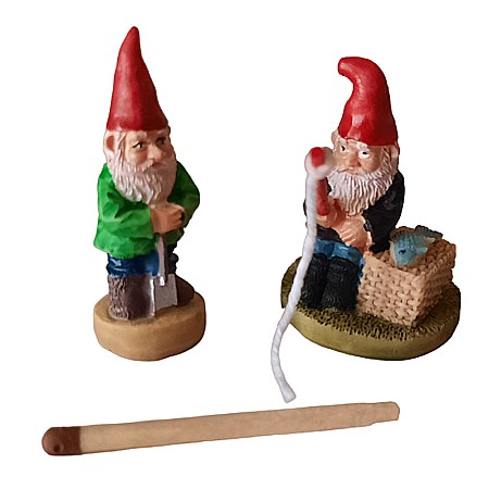 GRADINA - mobilier, decoratiuni si accesorii miniaturi papusi - Pitici de gradina - set 2 figurine in miniatura pentru casute de papusi