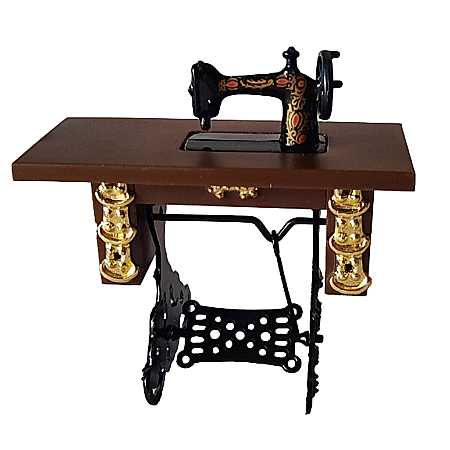 Salon - mobilier pentru casuta papusi si colectionari - Masina de cusut cu picioare clasica - miniatura casute papusi