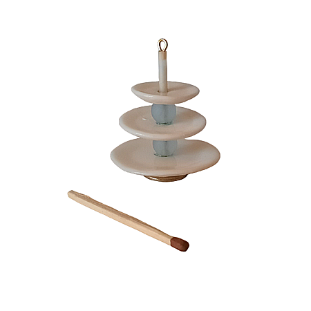 DINING ROOM / LIVING ROOM- mobilier si accesorii - Fructiera cu 3 nivele din portelan alb- Miniatura casute de papusi