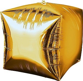 DECORATIUNI CRACIUN SI ANUL NOU - Balon in forma de cub auriu - folie