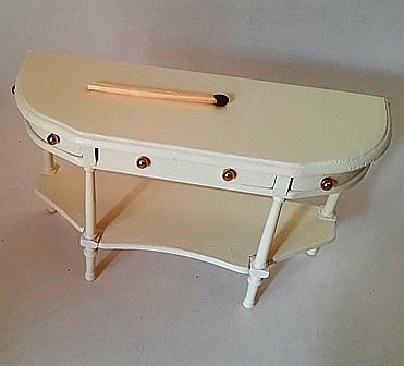 DINING ROOM / LIVING ROOM- mobilier si accesorii - Consola perete Louis XVI alb ivoire - miniatura 1:12