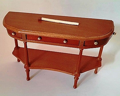 DINING ROOM / LIVING ROOM- mobilier si accesorii - Consola perete Louis XVI cires - miniatura 1:12