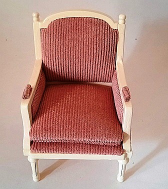 DINING ROOM / LIVING ROOM- mobilier si accesorii - Scaun fotoliu Louis XVI ivory- miniatura 1:12