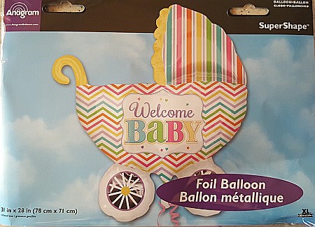 BALOANE SUPERSHAPE SI JUMBO - Balon in forma de landou ( carucior) pentru bebelus - SuperShape folie metalizata