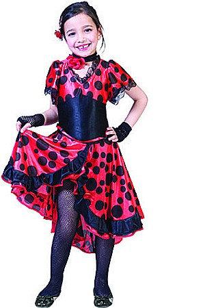 COSTUME FETE ROCHITE FUSTE - Costum fete - dansatoare flamenco- 2 piese - M164