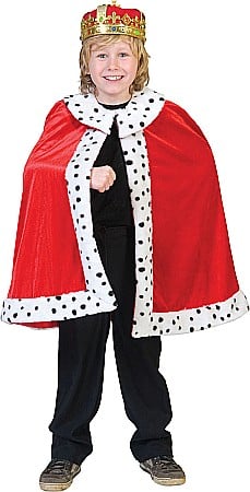 COSTUME BAIETI SI PELERINE - PELERINA REGE - REGELE ARTHUR- pentru copii -marime 116