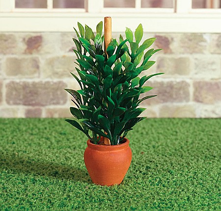 GRADINA - mobilier, decoratiuni si accesorii miniaturi papusi - Planta ornamentala in ghiveci ceramic - miniatura casuta de papusi