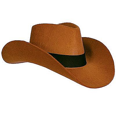 ACCESORII CARNAVAL - Palarie copii de cowboy DELUXE - maro cogniac