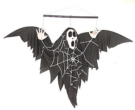 PAPUSI SI DECORATIUNI HORROR - Fantoma Atarnatoare cu Lumina, Sunet si Tremurici – Decor Halloween