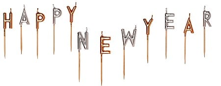 LUMANARI PETRECERI ANIVERSARI - SET LUMANARI HAPPY NEW YEAR AM552041