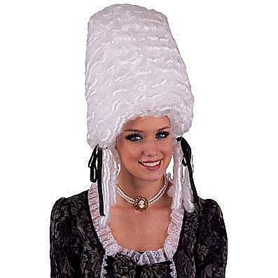 PERUCI PETRECERE CARNAVAL - Peruca de epoca Madam de Pompadour - alba