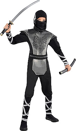 COSTUME BAIETI SI PELERINE - Costum baieti DELUXE -  NINJA - 4 piese