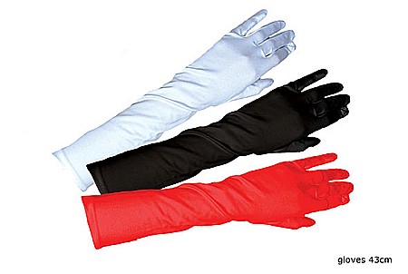 CIORAPI MANUSI INCALTAMINTE - MANUSI PETRECERE LUNGI 45 CM ALBE