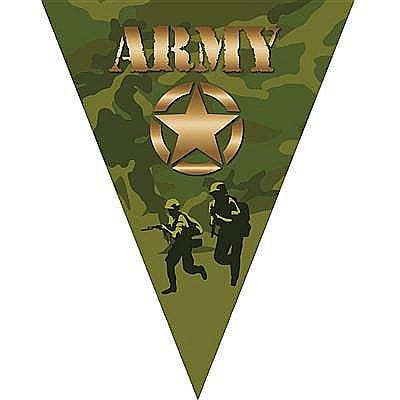 ARMY/POLICE/MARINE PARTY - GHIRLANDA CU 10 STEGULETE ARMY INTERIOR/EXTERIOR