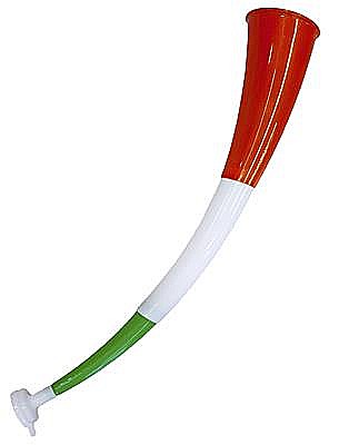 SUPORTERI MECIURI SPORT - VUVUZELA - RETRACTABILA  3 SEGMENTE- ROSU/ALB/VERDE