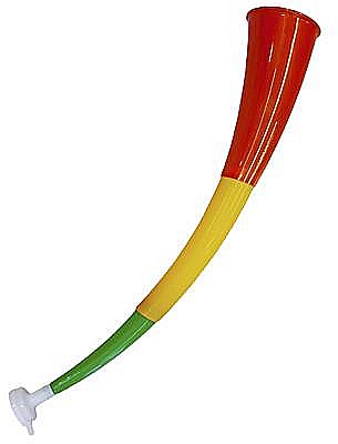 SUPORTERI MECIURI SPORT - VUVUZELA - RETRACTABILA  3 SEGMENTE ROSU/GALBEN/VERDE