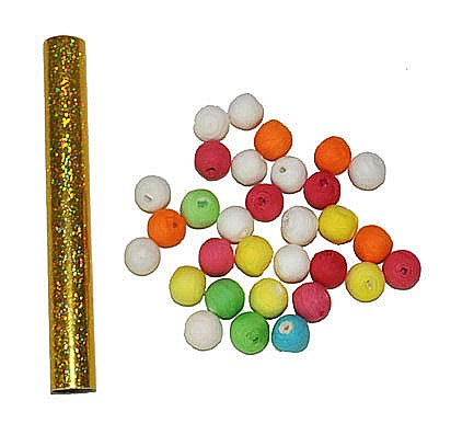 ACCESORII SI BIJUTERII CARNAVAL - Set Teava Suflat cu 30 bile din bumbac colorate – Joaca si distractie cod 66016