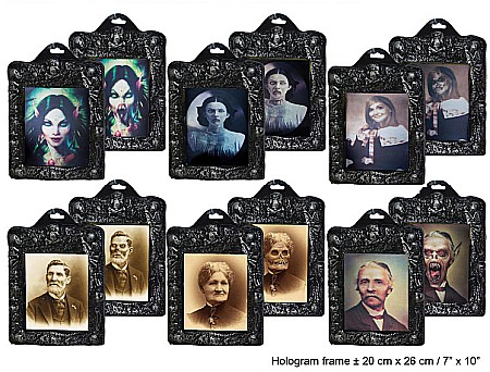 PAPUSI SI DECORATIUNI HORROR - DECOR TABLOU HOLOGRAMA HALLOWEEN