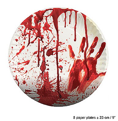 PARTY - Farfurii carton - Sete de sange - Haloween - set 8 bucati