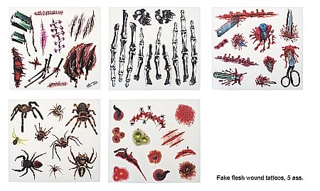 ARTICOLE DE MAKE-UP HALLOWEEN - MAKE-UP SET 12 TATUAJE  HALLOWEEN