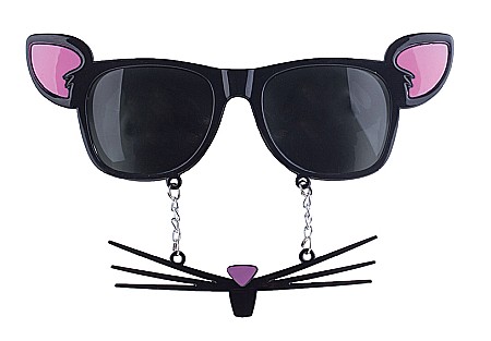 ACCESORII CARNAVAL - OCHELARI PISICUTA CU MUSTATI