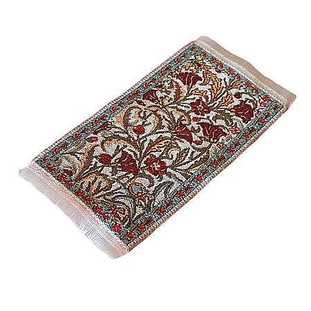 Mocheta, parchet, faianta,covoare - miniaturi papusi - Covoras tesut cu ciucuri - miniatura casute de papusi